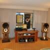 The system with the ESA 66-001p preamp, the ESA built Maestro M-180 monoblocks and the dc10audio Briton II speakers. This system rocked!